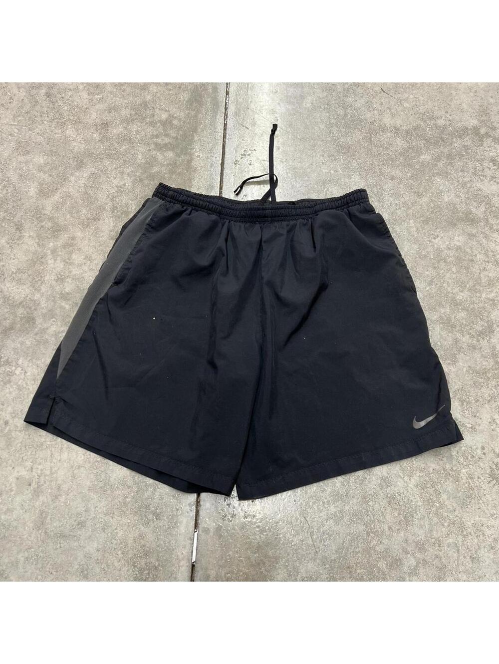 vintage nike running black small swoosh shorts size medium INNERS CUT OUT